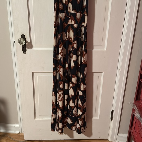 Allison Joy NWT Evereve Sleeveless Millie Maxi Dress Size XS Navy/Gold/White - Picture 11 of 13